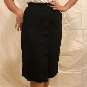 Wilfred Black Soft Canvas Skirt